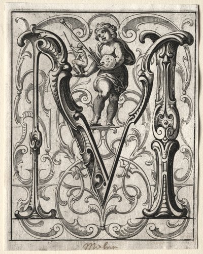Új ABC-füzet: M, 1627. alkotó: Lucas Kilian