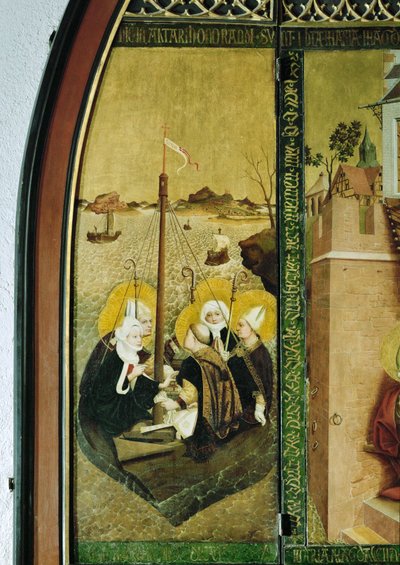 Szent Lázár, Szent Magdolna és Mária utazása ... (tempera pergamenre) alkotó: Lucas Moser