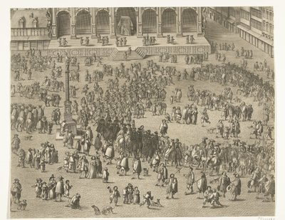 A spanyol II. Károly Flandria grófjává való kikiáltása Gentben (5. lap), 1666 alkotó: Lucas Vorsterman (II)