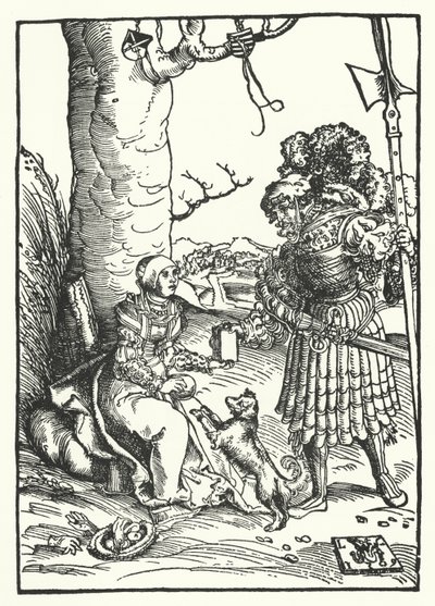 David és Abigail (metszet) alkotó: Lucas the Elder (after) Cranach