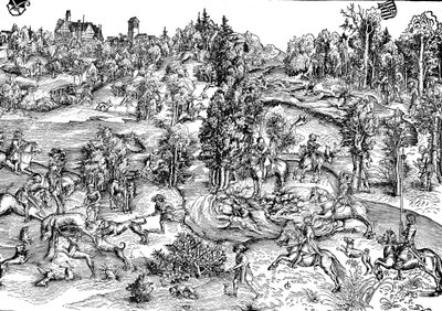 Szarvasvadászat vidéken alkotó: Lucas the Elder (after) Cranach