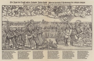 III. Frigyes, Szászország választófejedelme és Luther Márton Krisztus megkeresztelkedésének tanúja (metszet;) alkotó: Lucas the Elder (after) Cranach