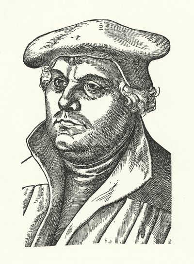 Luther Márton, német protestáns reformátor (metszet) alkotó: Lucas the Elder (after) Cranach