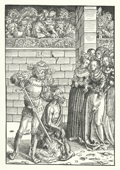 Keresztelő Szent János lefejezése (metszet) alkotó: Lucas the Elder (after) Cranach