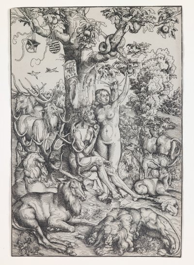 Ádám és Éva a Paradicsomban alkotó: Lucas the Elder Cranach
