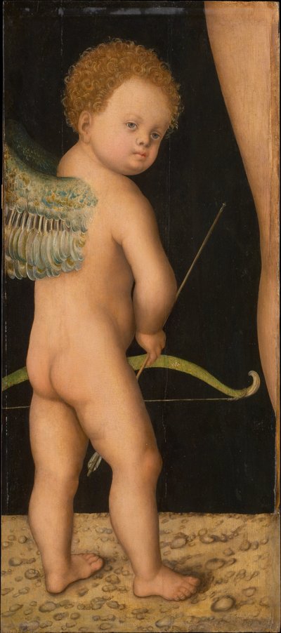 Amour - Amor, Cranach, Lucas, az idősebb (1472-1553). Olaj, fa, kb 1530. Mérete: 81x36 cm. Művészettörténeti Múzeum, Vienne alkotó: Lucas the Elder Cranach