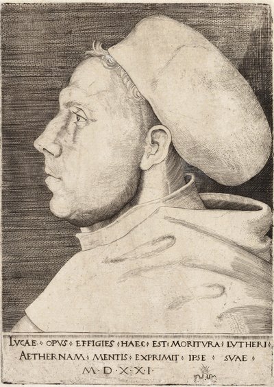 Luther Márton Ágostonrendi szerzetesként, Lucas Cranach idősebb 1521 alkotó: Lucas the Elder Cranach