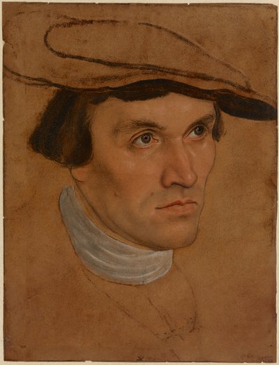 Portrait of a Man, c.1530 (oil on paper) alkotó: Lucas the Elder Cranach