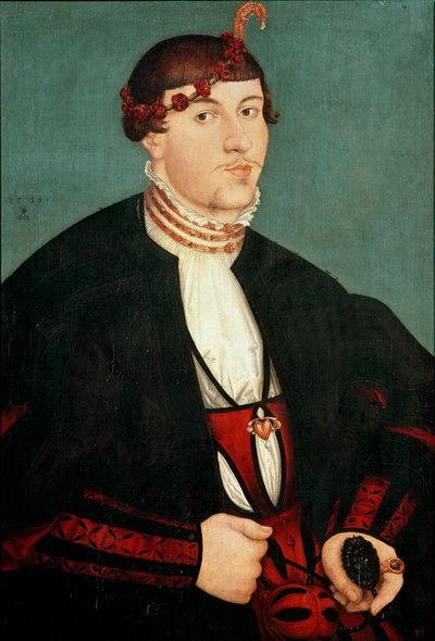 Egy úriember portréja mondta a vőlegény Lucas Cranach, az idősebb festménye (1472-1553) 1539 Sao Paulo, Művészeti Múzeum alkotó: Lucas the Elder Cranach