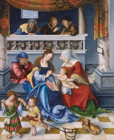 A Szent Rokonság (ún. Torgaui Oltárkép) központi tábla alkotó: Lucas the Elder Cranach