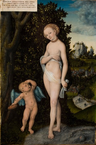 Vénusz Cupido lopással mézet alkotó: Lucas the Elder Cranach