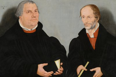 Luther Márton (1483-1546) és Philipp Melanchthon (1497-1560) alkotó: Lucas the Younger Cranach