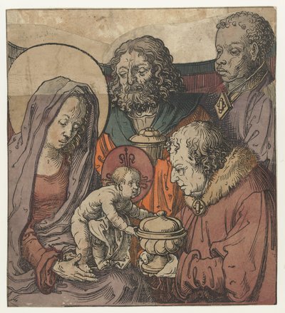 A mágusok imádása alkotó: Lucas van Leyden (circle of)