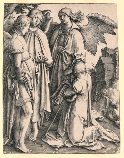 Ábrahám és a három angyal alkotó: Lucas van Leyden