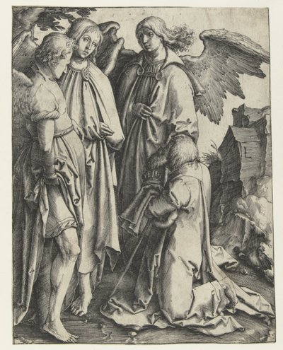 Ábrahám és a három angyal alkotó: Lucas van Leyden