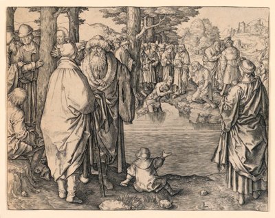Krisztus keresztsége alkotó: Lucas van Leyden
