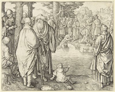 Krisztus megkeresztelése alkotó: Lucas van Leyden