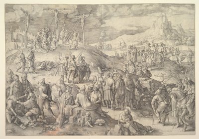 Kálvária Golgota, 1517. alkotó: Lucas van Leyden