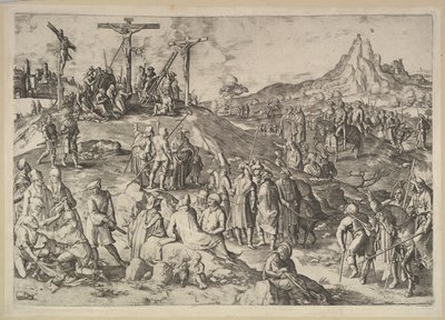 Kálvária Golgota, 1517. alkotó: Lucas van Leyden