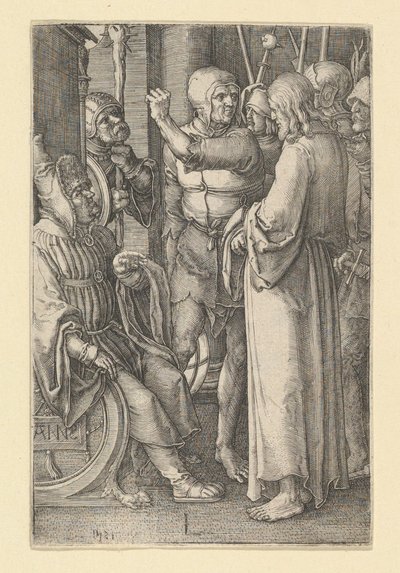 Krisztus Anna előtt, 1521. alkotó: Lucas van Leyden