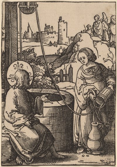 Krisztus és a szamáriai asszony alkotó: Lucas van Leyden