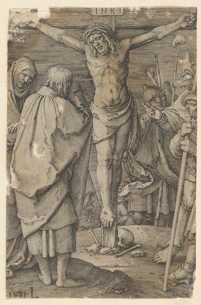 Keresztre feszítés, „A passió” sorozatból alkotó: Lucas van Leyden