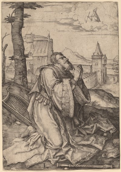 Dávid imádkozik alkotó: Lucas van Leyden