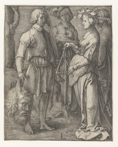 Dávid diadalmenetben alkotó: Lucas van Leyden