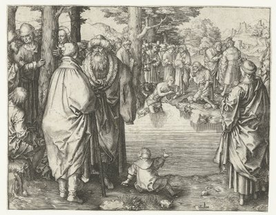 Krisztus keresztsége a Jordánban alkotó: Lucas van Leyden