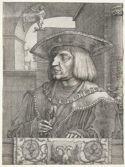 I. Maximilian császár, 1520. alkotó: Lucas van Leyden