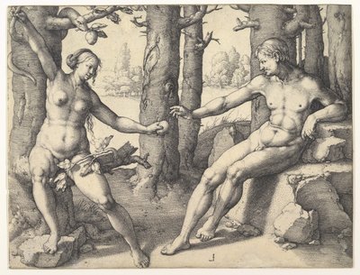 Az ember bukása, 1530. alkotó: Lucas van Leyden