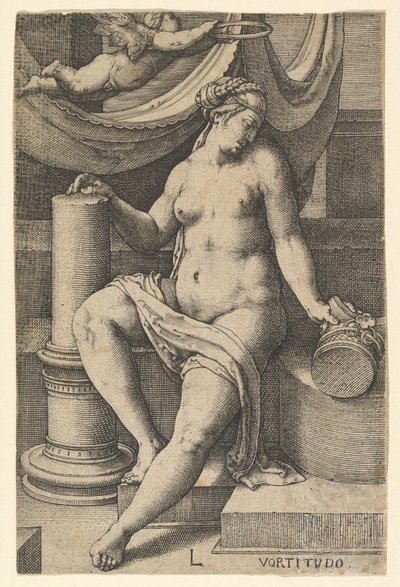 Fortitude, A hét erény sorozatból, 1530. alkotó: Lucas van Leyden