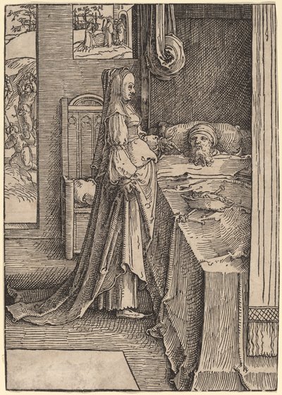 Jézabel Nábót szőlőjét ígéri Akháb királynak alkotó: Lucas van Leyden