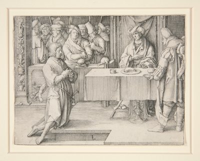 József a fáraót tolmácsolva alkotó: Lucas van Leyden