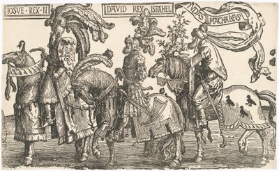 Józsué, Dávid, Júdás Makkabeusok alkotó: Lucas van Leyden