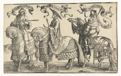 Akház, Ezékiás és Manassé királyok Izrael tizenkét királya (sorozat címe) alkotó: Lucas van Leyden