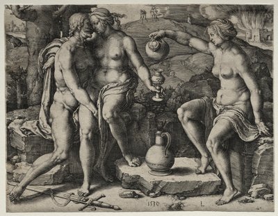 Lót és lányai alkotó: Lucas van Leyden