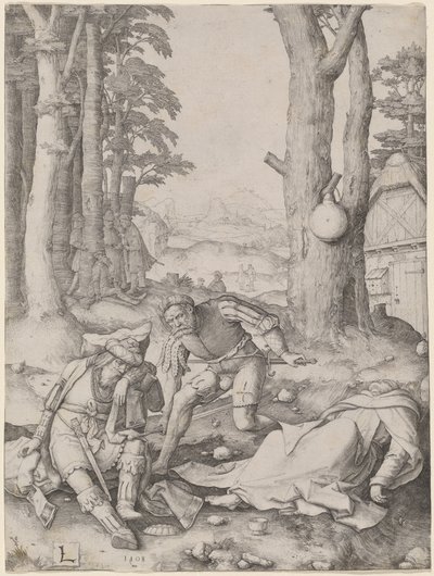 Mahomet és Sergius szerzetes alkotó: Lucas van Leyden