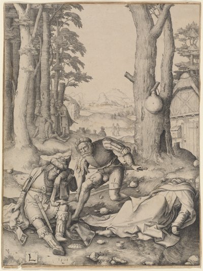 Mahomet és Sergius szerzetes alkotó: Lucas van Leyden