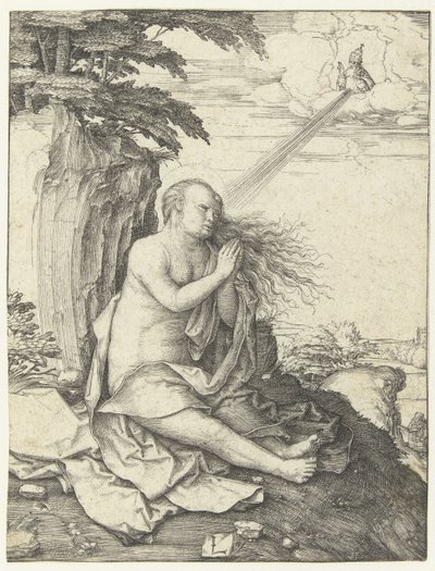 Mária Magdolna a sivatagban alkotó: Lucas van Leyden