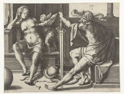 Mars, Vénusz Ámorban alkotó: Lucas van Leyden