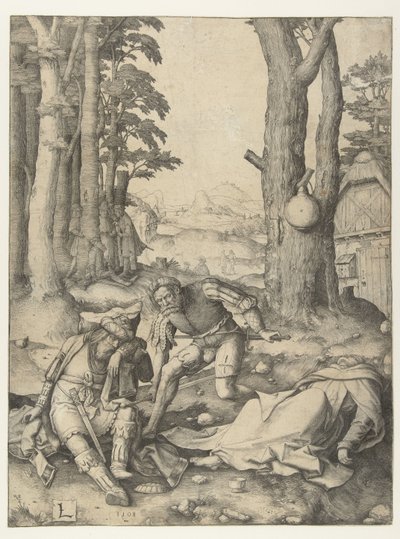 Mohammed és Sergius szerzetes alkotó: Lucas van Leyden