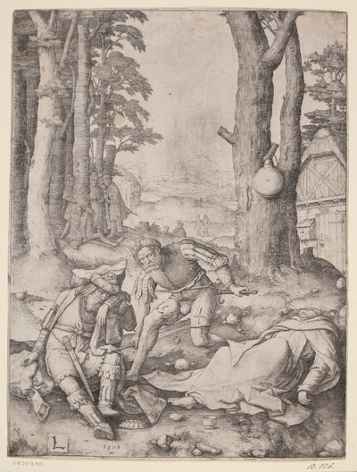 Mohamed és Sergius szerzetes alkotó: Lucas van Leyden