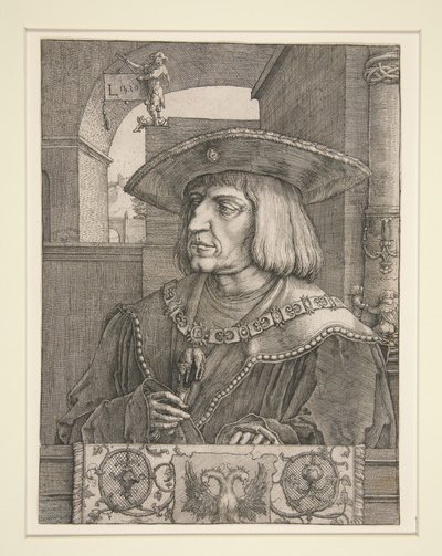 I. Miksa császár portréja alkotó: Lucas van Leyden