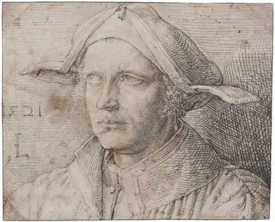 Egy fiatal férfi portréja alkotó: Lucas van Leyden
