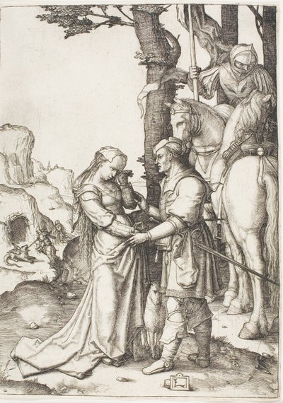 Szent György felszabadítja a hercegnőt alkotó: Lucas van Leyden