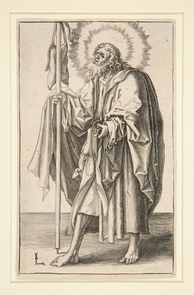 Nagyobb Szent Jakab (vagy idősebb) a Krisztus és az apostolok sorozatból alkotó: Lucas van Leyden