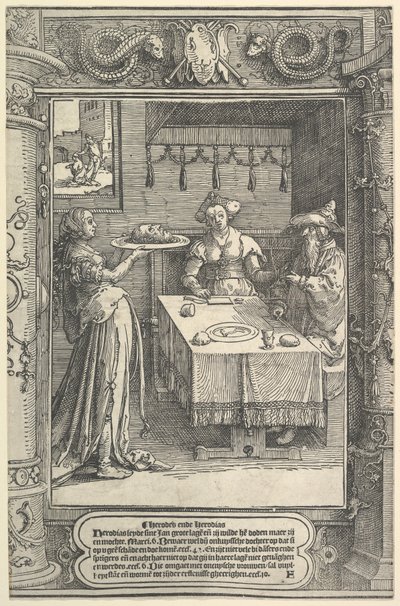 Salome Keresztelő János fejével, kb. 1517. alkotó: Lucas van Leyden