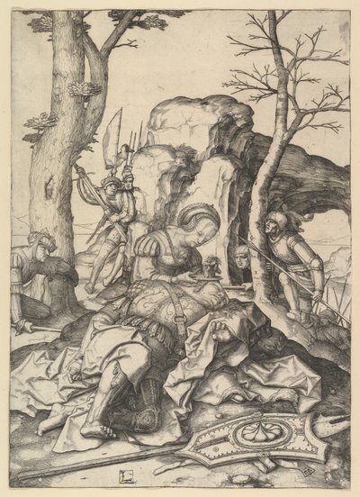 Sámson és Delila, kb. 1507. alkotó: Lucas van Leyden
