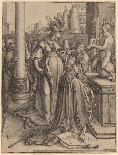 Salamon bálványimádása alkotó: Lucas van Leyden
